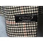 L.L.Bean Womens  Bellandi Black Houndstooth Print Lined Italian Wool Blazer PS Photo 5