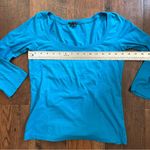 Theory  blue scoop neck top, size P Photo 3