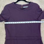 Athleta Purple Midi Longsleeve Crew Neck Ponte Zip Stretch Dress Women Medium Photo 2