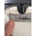 Chico's  Platinum White Denim Jacket Womens Size 2 Trucker Style Photo 4