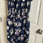 Mittoshop navy blue  jumpsuit Floral size large Photo 6