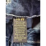 Love Indigo Womens Jeans 16W Blue Embellished Cross Pocket Capri Cropped Photo 2