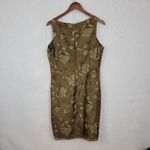 Liz Claiborne VTG‎  Silk Dress Womens 12 Brown Sequin Beaded Floral Fairy Sheath Photo 12