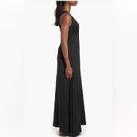 Loveappella  black maxi v neck jersey dress - s Photo 1