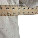 CeCe  Women's Size Small White‎ Ruffle Sleeve Eyelet Knit Top Photo 6