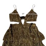 Line and Dot RTR Sonia Strappy Cut Out Gown Sleeveless Maxi Dress in Gold Sz L Photo 13