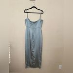 House Of CB  'Costanza'‎ Light Jade Maxi Dress blue NWOT size L Photo 9
