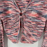 American Eagle  Pink Knit Y2K Cropped Retro Sweater Women's Size Large Photo 5