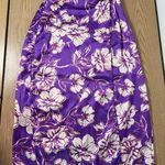 Japna B60 New Women’s  Silky Feel Floral MIDI Faux Wrap Look Skirt Purple Small Photo 0