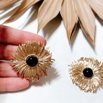 Anthropologie Flower statement earrings #719 Photo 2