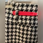 Susan Bristol  wool blend y2k b&w houndstooth lined midi pencil skirt. Size 12. Photo 1