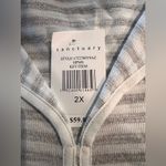 Sanctuary ‎ Curve Elina Metallic-stripe Split-Neck Long Sleeve Tee Shirt Size 2X Photo 7