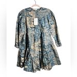 Ulla Johnson  Leiko Dress Blue Floral Print Cotton Long Sleeve Mini 00‎ Boho Photo 4