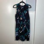 Banana Republic  black floral sleeveless Shift dress‎ size 14 work office career Photo 5