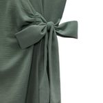 ZARA NWT  Green Midi Belted Wrap Dress Photo 2
