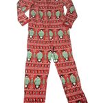 DEC 25 Christmas One Piece Pajamas Bodysuit Loungewear Penguins Adult Size Large Red Photo 3