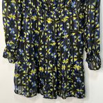 Elan Medium Tiered Elastic Waist Mini Dress Blue Black Abstract Flowy NWT Indie Photo 5
