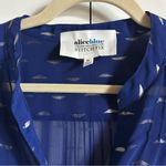 Alice Blue  Stitch Fix Lucia Henley Sheer Blouse Photo 3