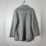 Betty Betty Firenze Italy Wool Blend Cardigan Collared Gray Large Photo 5