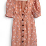 Sundae Muse Women's Pink Floral Button Down Mini Dress Size US 2 Photo 0