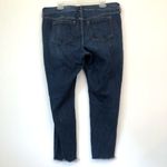 Torrid  Plus Size Dark Wash Ripped Distressed Raw Hem Cropped Crop Skinny Jeans Photo 8