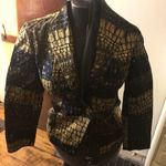 Chico's Chico’s 0/S gold & black one button jacket Photo 0