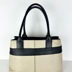Kate Spade Leather Bow Tote Bag Purse Cream Black Photo 1