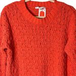 Seven7  Hibiscus Coral Textured Chenille Sweater NWT Small‎ #7M7800B Photo 1