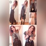 Pretty Good Authentic early 90s Vintage floral grunge Cottagecore denim floral dress NWT S Photo 12