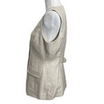 Banana Republic  NWT Cutaway Vest Womens Small Neutral Button Front Linen Blend Photo 3