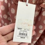 Candie's  Smocked Sleeveless Polka Dot Halter Tie Jumpsuit Large Pink White New Photo 6