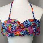 Floral Bikini Top Bandeau Removable Strap Shi Rose Photo 0