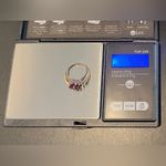 Vintage Marquis Cut Cluster Garnet 14kt Gold Ring, Size 5.75 Red Photo 8