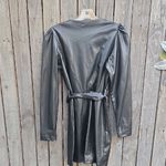 ZARA  Black Faux Leather Wrap Mini Dress Photo 4