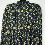 Elan Medium Tiered Elastic Waist Mini Dress Blue Black Abstract Flowy NWT Indie Photo 10