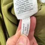 J.Crew Top Womens Petite X Small Green Lace Ruffle Neck Blouse Photo 5