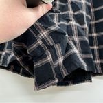 American Eagle Navy Blue & Gray Plaid Tie Waist Shorts Size M NEW Photo 2