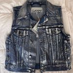 Ganni Metallic Denim Vest Photo 2