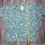 Floral Sheer Teal Women's Kimono Style Cardigan NWT, Size XL Blue Photo 1