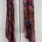 J.Crew  Floral Print Lightweight Scarf Red Pink Blue Green Coastal Grandmother Photo 0