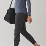 Lululemon On Track Tight Women's Crop 2 Heathered Black Running Luxtreme Contour Photo 0