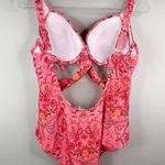 One Piece Meet.Curve Floral Swimsuit Swimsuit XL Pink New Photo 11
