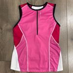 SUGOI Cycling Sleeveless Jersey Pink And White Tank Size‎ Large Photo 0
