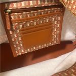 ban.do “Throw Stuff In Here” Tote Bag Orange Geo Print Shoulder Bag Large Brown Photo 6