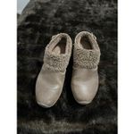 Eddie Bauer  Women Brown Clog Wedge Shoes Leather Upper 8.5M Faux Fur Collar Photo 1