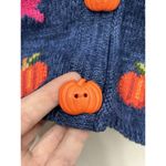 Marisa Christina Vtg Knit Sweater Vest M Fall Halloween Pumpkin Thanksgiving Blue Size M Photo 2