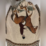 Vintage Equestrian Tapestry Jacket Horse Girl Hounds Button Front XL *Flaw* Photo 13