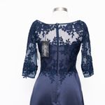 La Femme  - Three Quarter Sleeve Gown with Lace Sheer Back Photo 11