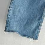 ZARA  High Waisted Light Washed Straight Legs 5 Pockets Raw Hem Jeans Size 4 Photo 7