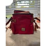 Dooney & Bourke Red Leather Crossbody Bag W/ Tassels Adjustable Strap Boutique Photo 14